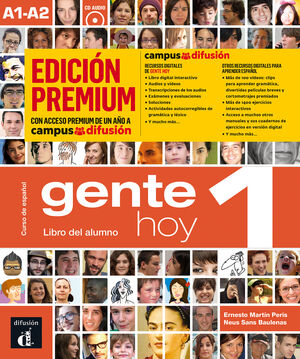 GENTE HOY 1. LIBRO DEL ALUMNO PREMIUM. A1-A2