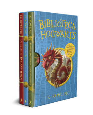 BIBLIOTECA HOGWARTS: ESTUCHE CON: ANIMALES FANTÁSTICOS Y DÓNDE ENCONTRARLOS /EL QUIDDITCH/ BEEDLE EL BARDO)