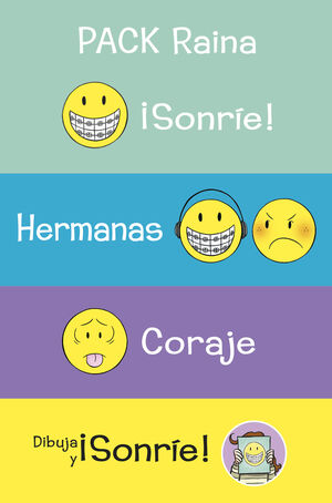 PACK RAINA (SONRÍE / HERMANAS / CORAJE / DIBUJA Y SONRIE)