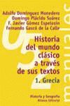 HISTORIA DEL MUNDO CLÁSICO A TRAVÉS DE SUS TEXTOS. 1. GRECIA