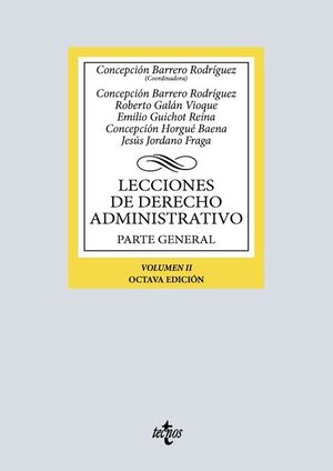LECCIONES DE DERECHO ADMINISTRATIVO. PARTE GENERAL. VOLUMEN II