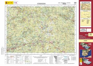 MTN 50. HOJA 153, CERDEDO. MAPA TOPOGRÁFICO