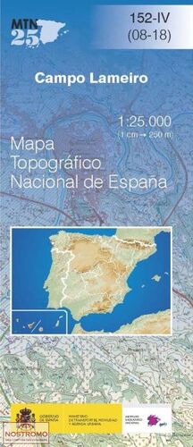 152-IV CAMPO LAMEIRO 1:25.000. MAPA TOPOGRÁFICO