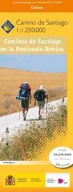 MAPA CAMINOS DE SANTIAGO EN ESPAÑA Y PORTUGAL 1:250.000