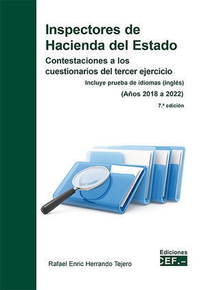 INSPECTORES DE HACIENDA DEL ESTADO 2024. CONTESTACIONES A LOS CUESTIONARIOS DEL TERCER EJERCICIO