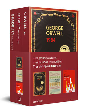 TRES DISTOPÍAS MAESTRAS (PACK QUE INCLUYE: 1984, FAHRENHEIT 451 Y UN MUNDO FELIZ