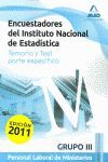 ENCUESTADORES, PERSONAL LABORAL, GRUPO III, INSTITUTO NACIONAL DE ESTADÍSTICA, M