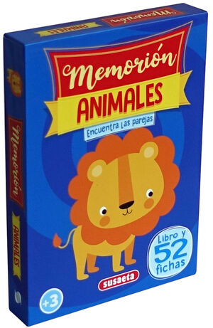 MEMORION ANIMALES. ENCUENTRA LAS PAREJAS. LIBRO Y 52 FICHAS