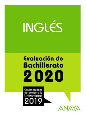 INGLÉS. EVALUACION DE BACHILLERATO 2020