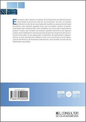 FUNCIONES DE SECRETARIA EN LA ADMINISTRACION LOCAL