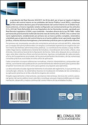 COMENTARIOS AL REGLAMENTO DE CONTROL INTERNO DE LAS ENTIDADES LOCALES