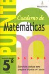 PUENTE, CUADERNO MATEMÁTICAS, 5 EDUCACIÓN PRIMARIA