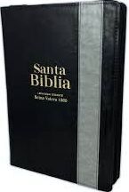 BIBLIA RVR60 LETRA SÚPER GIGANTE I/PIEL NEGRO/GRIS CON CIERRE COLECCIÓN BITONO