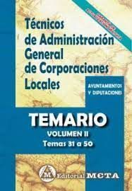 TEMARIO II TECNICOS ADMINISTRACION GENERAL CORPORACIONES LOCALES