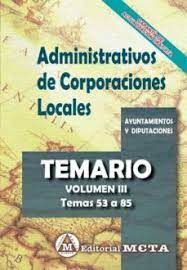 TEMARIO III ADMINISTRATIVOS CORPORACIONES LOCALES