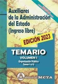 TEMARIO I AUXILIARES ADMINISTRACION ESTADO INGRESO LIBRE 2023
