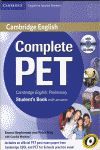 COMPLETE PET FOR SPANISH SPEAKERS STUDENT'S BOOK WITH ANSWERS WITH CD-ROM