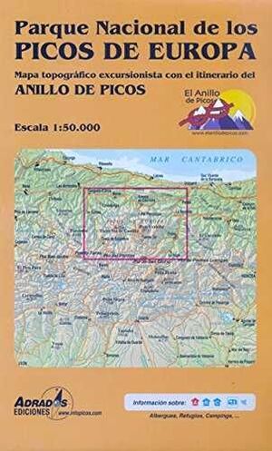 PARQUE NACIONAL DE LOS PICOS DE EUROPA. MAPA TOPOGRÁFICO EXCURSIONISTA