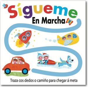 SIGUEME EN MARCHA.TRAZA COS DEDOS O CAMIÑO PARA CHEGAR A META