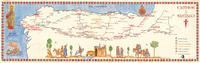 MAPA MURAL MEDIEVAL .CAMINOS A SANTIAGO