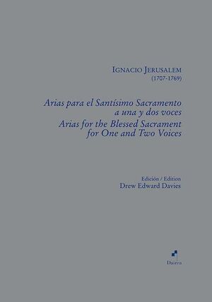 ARIAS PARA EL SANTÍSIMO SACRAMENTO A UNA Y DOS VOCES