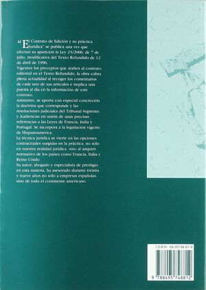 CONTRATO DE EDICIÓN Y SU PRÁCTICA JURÍDICA