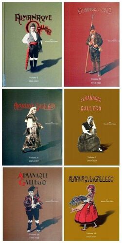 ALMANAQUE GALLEGO POR MANUEL CASTRO LÓPEZ, 6 TOMOS
