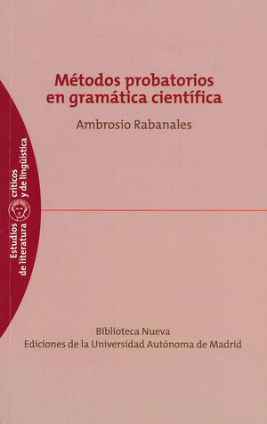 MÉTODOS PROBATORIOS EN GRAMÁTICA CIENTÍFICA
