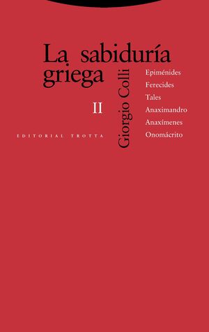 SABIDURIA GRIEGA II,LA