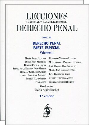 LECCIONES Y MATERIALES DEL DERECHO PENAL (T 3 - VOL I-II)