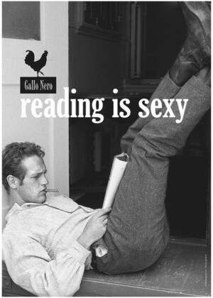 PÓSTER READING IS SEXY - PAUL NEWMAN