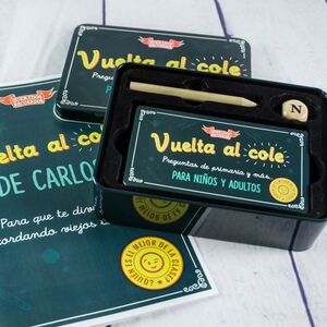 CAJA JUEGO VUELTA AL COLE. PREGUNTAS DE PRIMARIA Y MAS... PARA NIÑOS Y ADULTOS