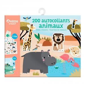 200 PEGATINAS ANIMALES. ESTUCHE