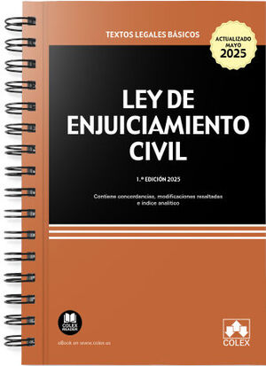 LEY DE ENJUICIAMIENTO CIVIL (ENCUADERNACION CON ESPIRAL)
