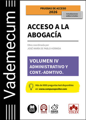 VADEMECUM ACCESO A LA ABOGACIA VOLUMEN IV 2026 PARTE ESPECI