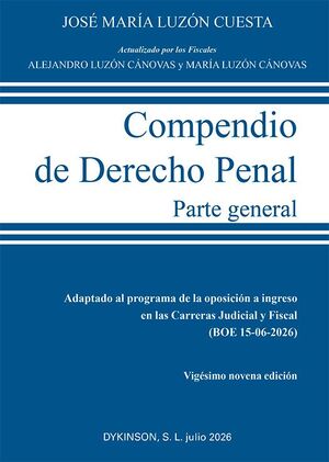 COMPENDIO DE DERECHO PENAL. PARTE GENERAL