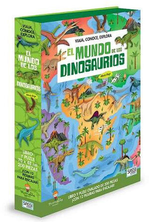 EL MUNDO DE LOS DINOSAURIOS ( LIBRO + PUZLE DE 200 PIEZAS)
