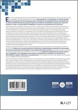 HECHO PROPIO DE LA EMPRESA: IMPUTACIÓN PENAL Y RES